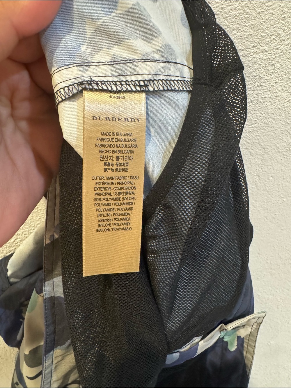 Burberry Abstract Floral Print Shorts in Blue, Gray and Black - Picture 7 of 10